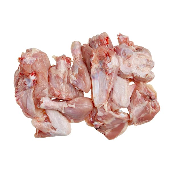 mixed raw chicken pieces