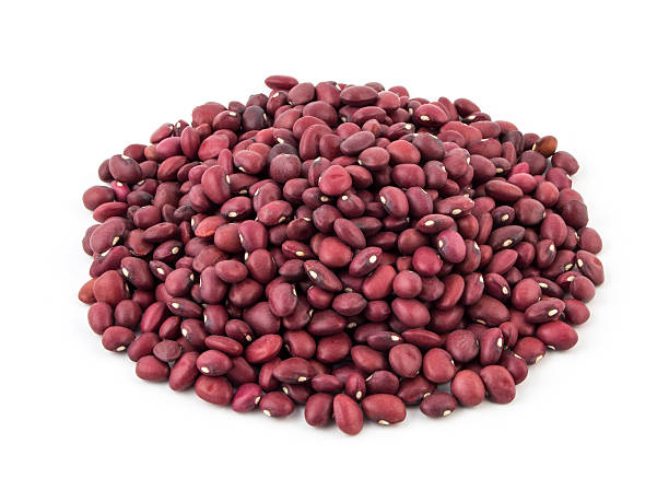 Dry red beans isolated on white background