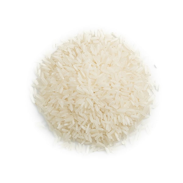white rice pile